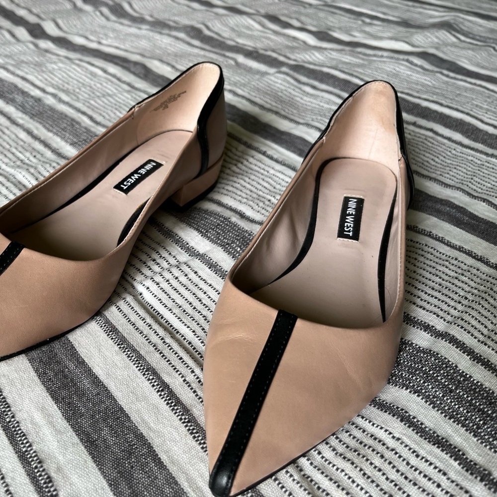 Nine West leather flats, beige, size 7, excellent condition - Picture 2 of 9
